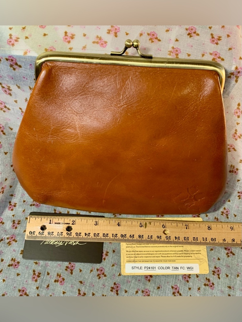 Patricia Nash Tan Leather Clutch - Picture 8 of 8